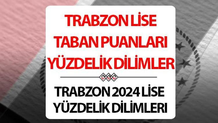 Trabzon lise taban puanları 2024 Trabzon Anadolu, Fen, İmam Hatip Lisesi taban puanları ve yüzdelik dilim bilgileri