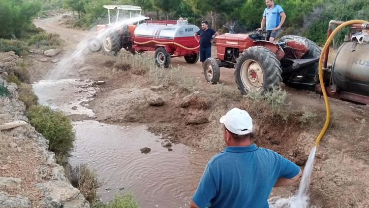 Doğadaki canlılar için kuruyan göletler suyla dolduruldu