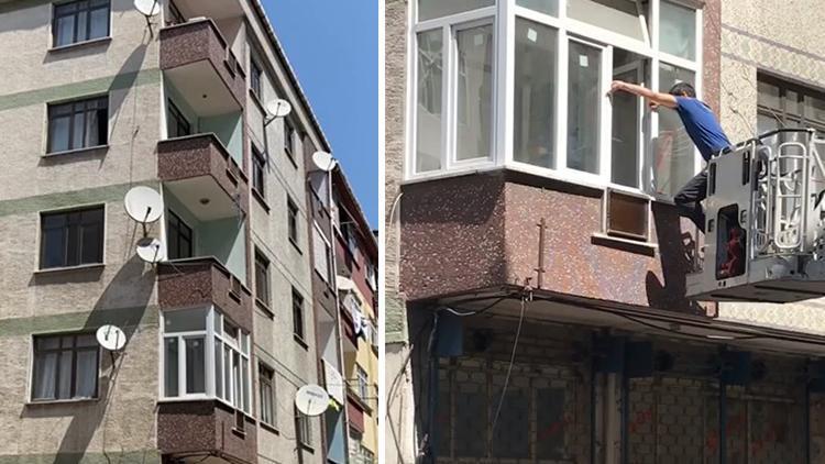 Polis, itfaiye aracıyla eve girdi: Komşuların fark ettiği hırsız gözaltına alındı