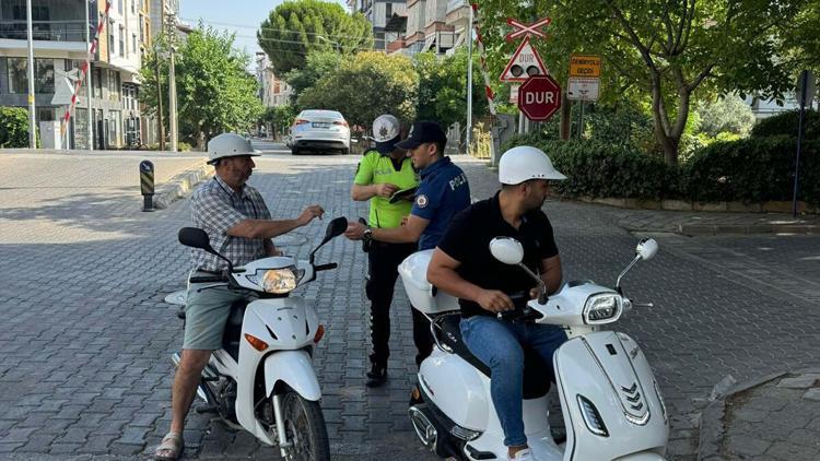 Salihlide motosiklet ve elektrikli bisiklet sürücülerine ceza yağdı