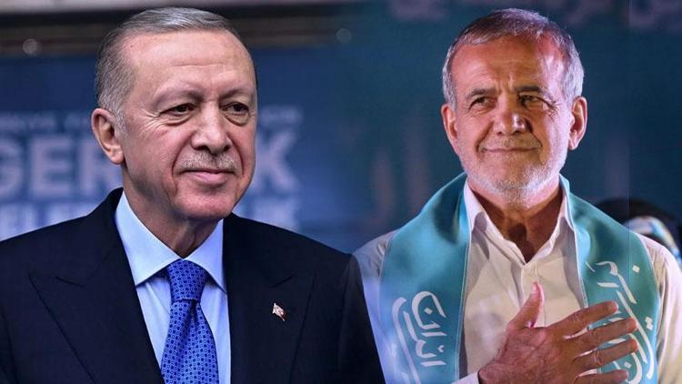 Erdoğandan İranın yeni Cumhurbaşkanı Pezeşkiyana tebrik telefonu