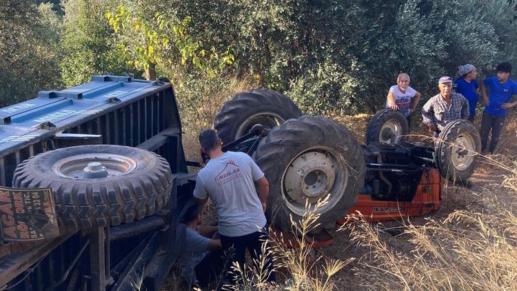 Muğlada traktör devrildi; 1 ölü, 1 yaralı