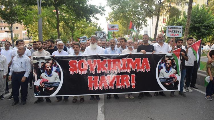 Batmanda İsrail protestosu