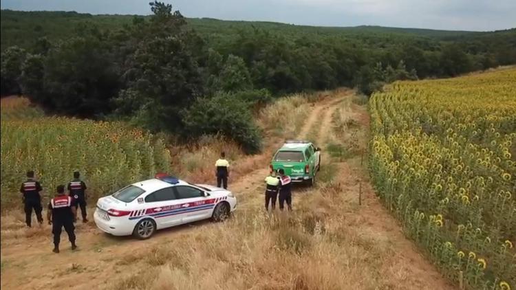 Edirne’de jandarmadan yangınlara karşı dron destekli denetim