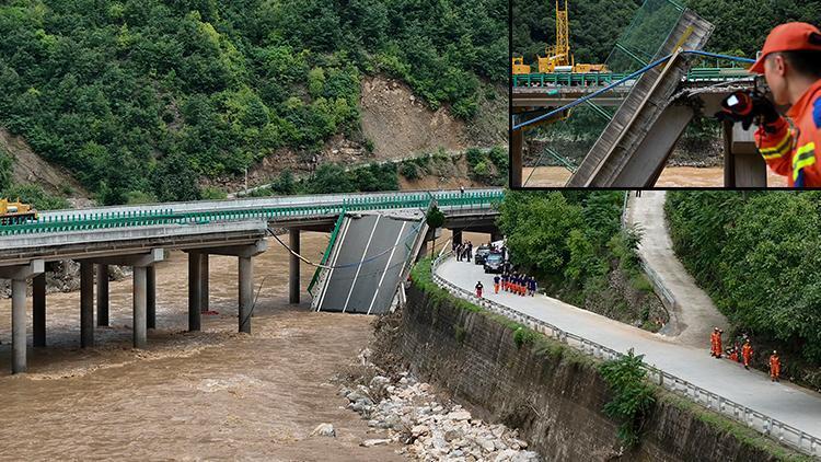 Çinde akılalmaz anlar: Çöken köprüden düşen araçların içindeki 12 kişi öldü, 31 kayıp