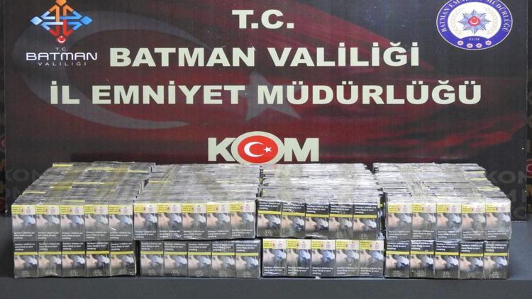 Batman’da, bin 600 paket kaçak sigara ele geçirildi