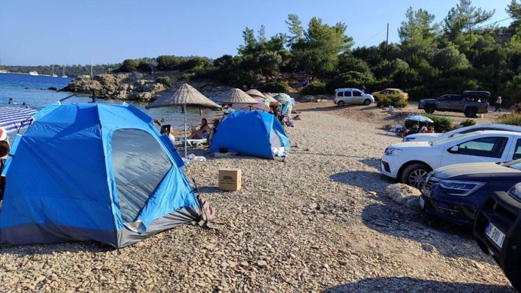 Bodrumda karavan ve çadırlara yönelik denetim