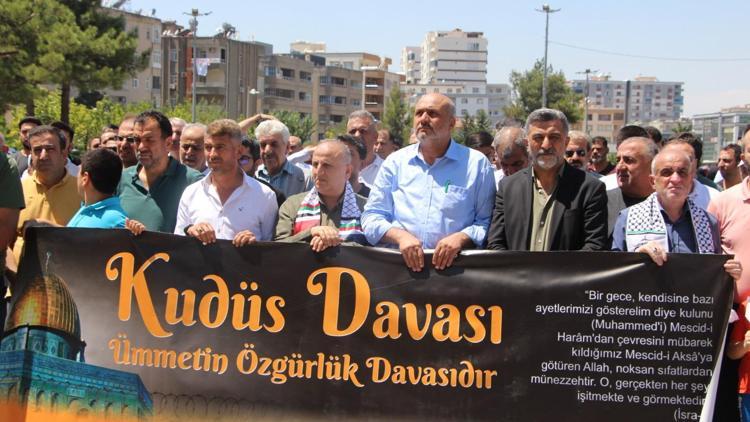 Mardinde İsrail protestosu