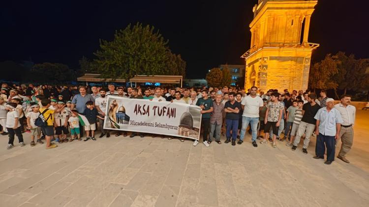 Nusaybinde İsrail protestosu