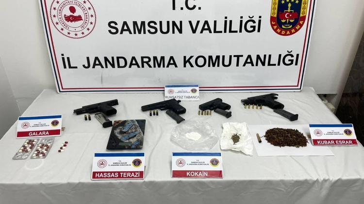 Samsun’da uyuşturucu ve silah operasyonu