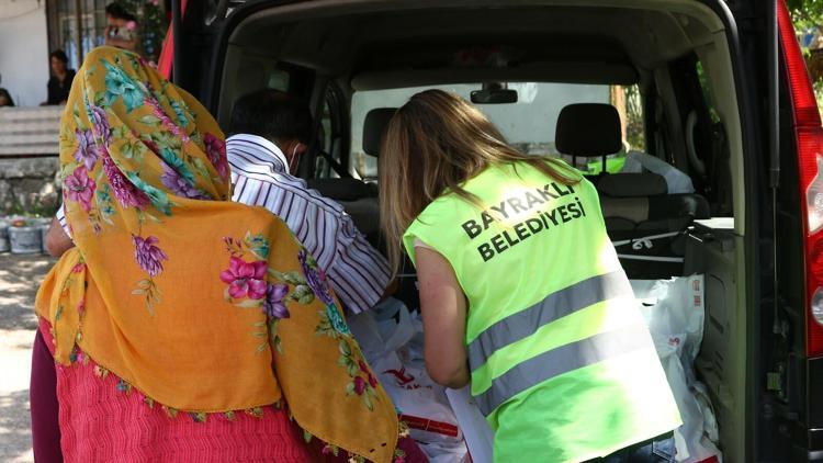 Bayraklı Belediyesinden yangın mağdurlarına destek