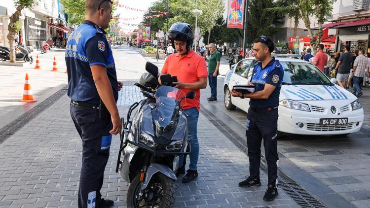 Uşakta motorlu araç işgallerine yönelik denetim