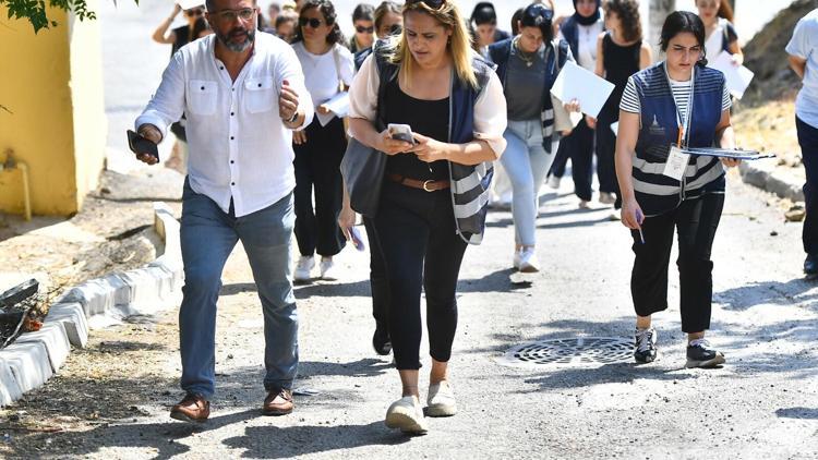 Yangınının ardından 100 personel 7 mahallede saha taraması yaptı