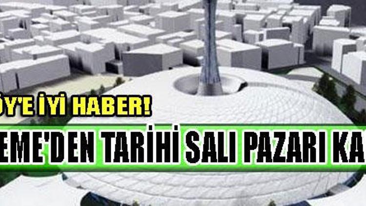 Tarihi Salı Pazarı iki yıl sonra modern bir kentli olarak dönecek Tarihi Salı Pazarı iki yıl sonra modern bir kentli olarak dönecek