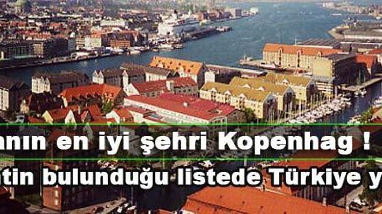 Kopenhag en iyi şehri seçildi Listede Türkiye yok...