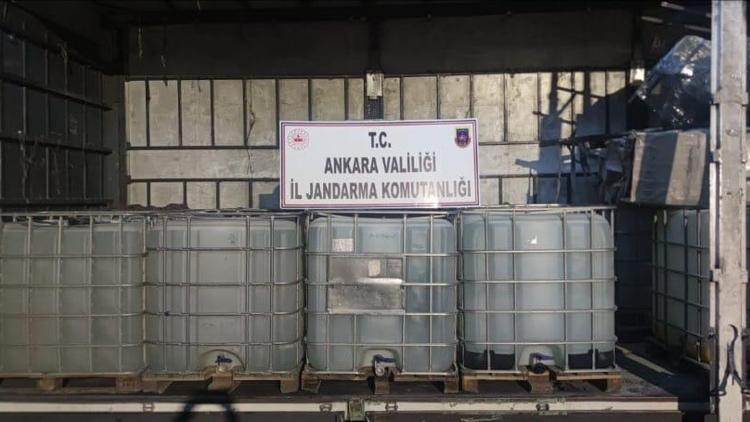 Ankarada 6 milyon değerinde 10 bin litre etil alkol ele geçirildi