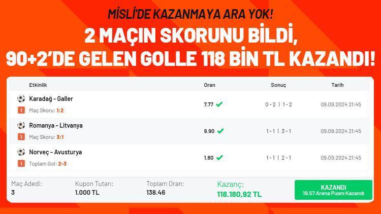 3 maçlık iddaa kuponu yaptı, 90+2de 118 bin TL kazandı