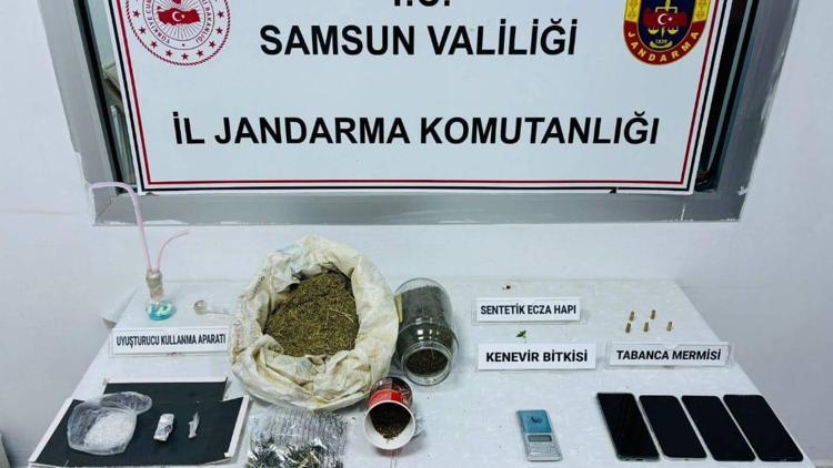 Samsun’da evinde uyuşturucu ele geçirilen şüpheliye gözaltı