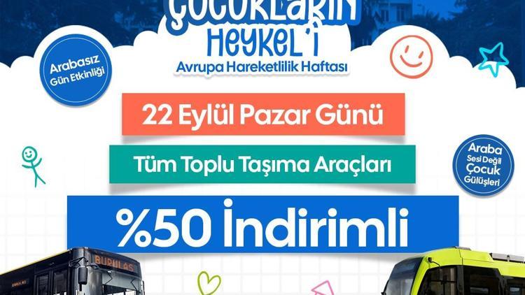 Bursa’da pazar günü toplu taşıma yüzde 50 indirimli olacak