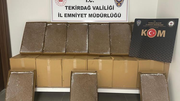 Tekirdağ’da 200 bin makaron ele geçirildi