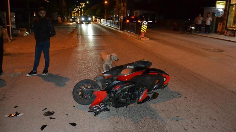 Edirne’de devrilen motosikletin sürücüsü yaralandı