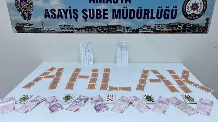 Amasya’da kumar oynayan 5 kişiye 32 bin 125 lira ceza uygulandı