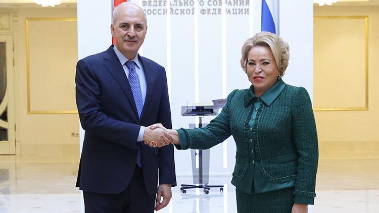 TBMM Başkanı Numan Kurtulmuş, Rusya Federasyon Konseyi Başkanı Matviyenko ile görüştü