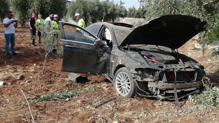 Takla atan otomobilin sürücüsü yara almadı