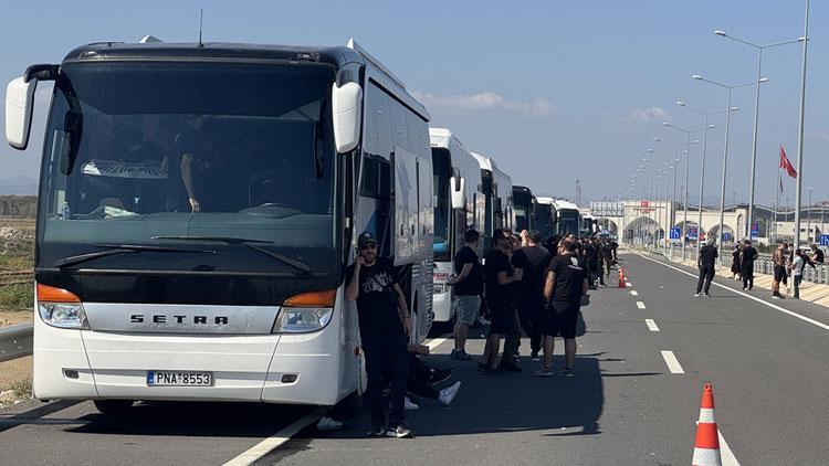 PAOK taraftarları, Galatasaray maçı için otobüslerle Türkiyeye geldi