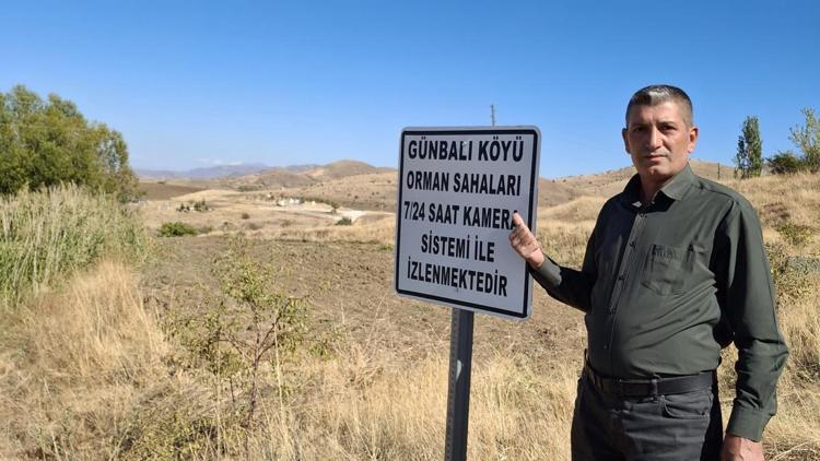 Elazığ’da köy muhtarından ormana güvenlik kameralı koruma