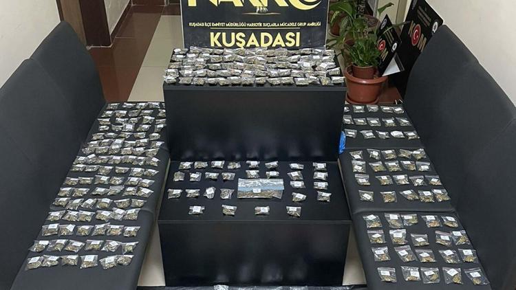 Aydında 502 gram esrarla yakalanan şüpheli gözaltına alındı