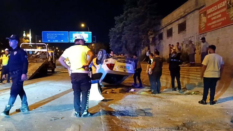 Gaziantepte takla atan otomobilin sürücüsü öldü