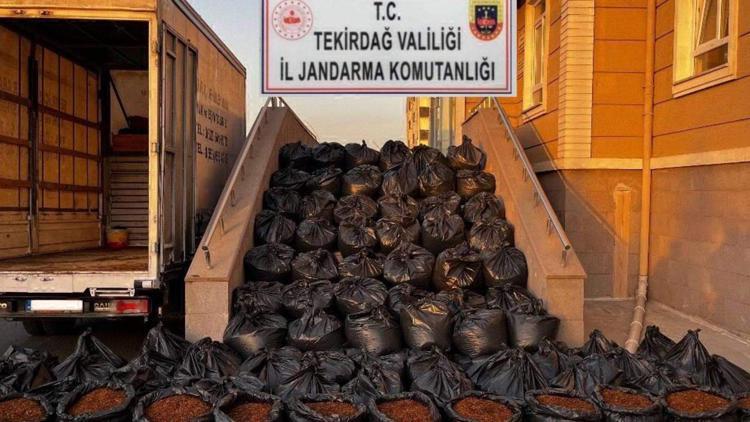 Tekirdağda 7,5 ton kaçak tütün ele geçirildi