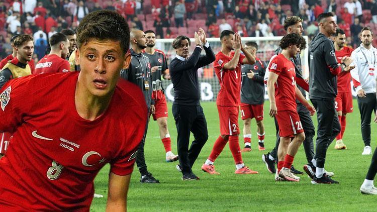 A Milli Takımda Montella tarihe geçti Karadağ kalesine şut yağmuru, Arda Gülerden müthiş performans