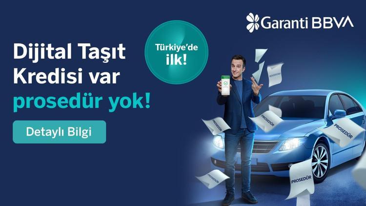 Garanti BBVA tüm müşterilerine uçtan uca dijital taşıt kredisi sunan ilk banka…