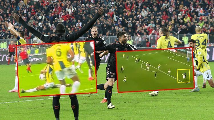 Fenerbahçede gol öncesi faul itirazı Samsunspor cephesi ise penaltı bekledi