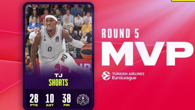 THY Euroleaguede haftanın MVPsi TJ Shorts oldu