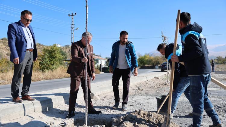 Başkan Özdoğan, çevre düzenleme ve ağaçlandırma çalışmalarını yerinde inceledi