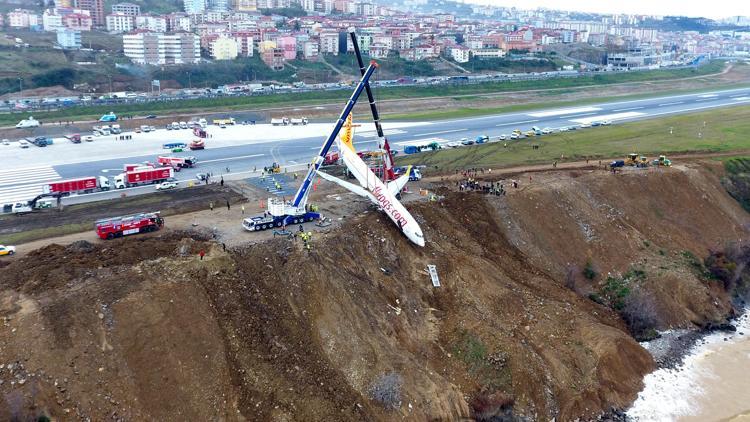 Trabzonda pistten çıkıp, deniz kenarında duran uçak davasında düşme talebi