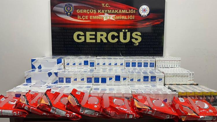 Gercüşte 1570 paket kaçak sigara ele geçirildi