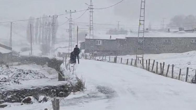 Ardahanın yüksek kesimlerinde kar yağışı ve tipi