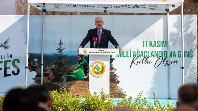 TBMM Başkanı Numan Kurtulmuş, İzmirde fidan dikim törenine katıldı