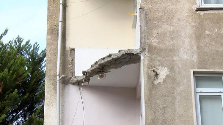 Kartalda 3 katlı binada balkon çöktü Bina mühürlenerek boşaltıldı