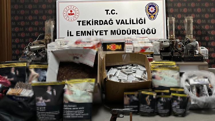 Tekirdağ’da kaçak tütün ve sigara operasyonu;  10 gözaltı