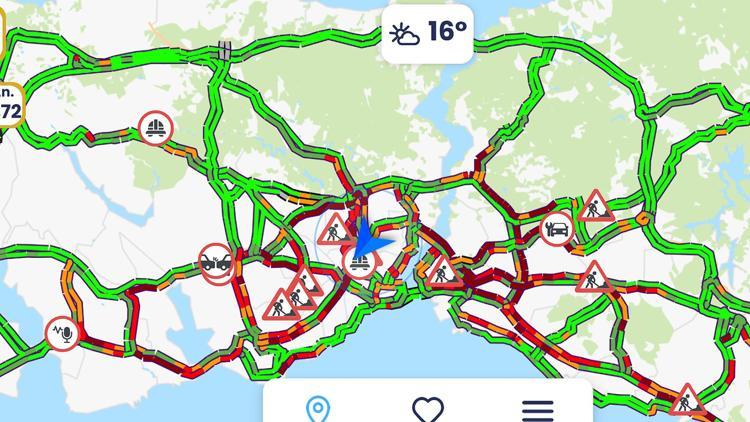 İstanbul- İstanbulda haftanın ilk iş gününde trafik yoğunluğu