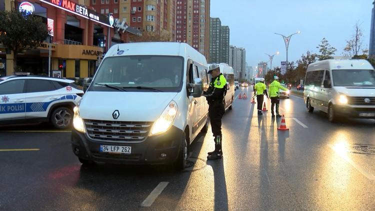 İstanbul- Ataşehirde ara tatilin ardından okul servislerine denetim