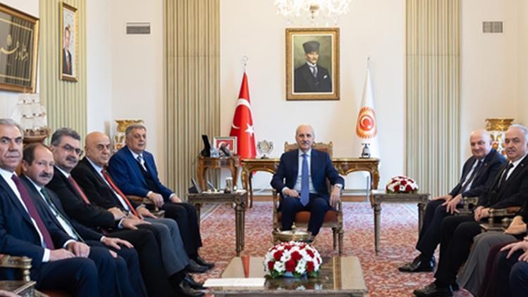 TBMM Başkanı Kurtulmuş, Türk Parlamenterler Birliği Başkanı Pakdili kabul etti