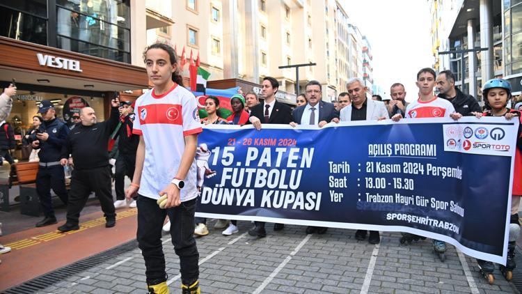 Trabzon’da Paten Futbolu Dünya Kupasına kortejli başlangıç