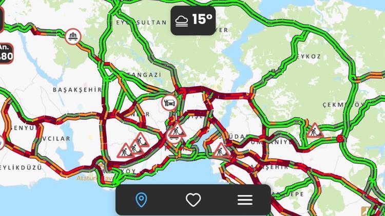 İstanbul- İstanbulda trafik yoğunluğu yüzde 81e ulaştı