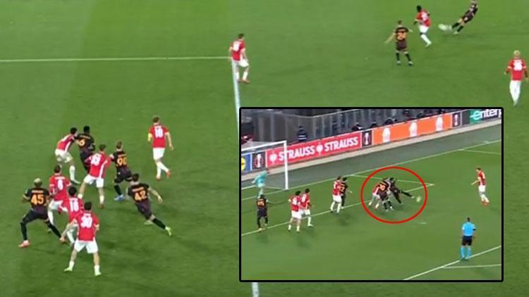 AZ Alkmaar - Galatasaray maçının kader anı Osimhenin golü ofsayta takıldı, penaltı beklentisi sonuçsuz kaldı